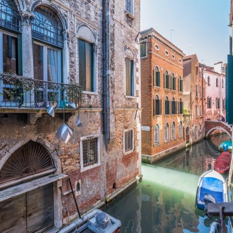 The charming canal view from Ponte Storto apartment