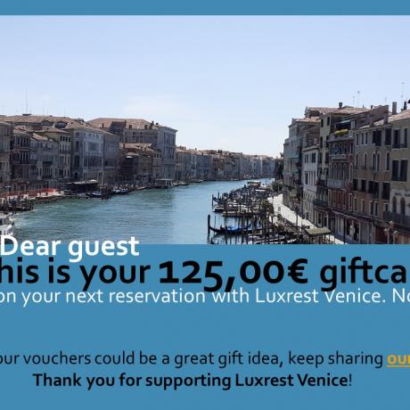 The giftcard you can get with Luxrest Venice