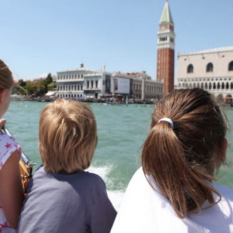 Venice is always a wonder for kids!