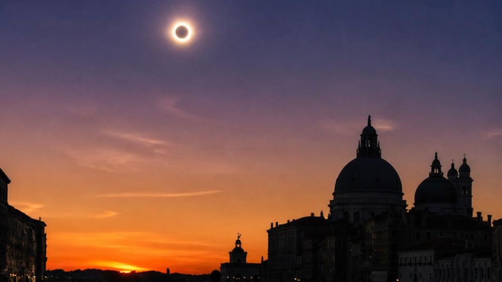 Eclypse in Venice - AI generated image